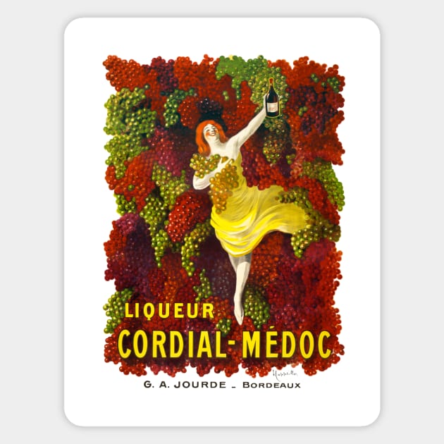 Liquer Cordial-Médoc, G. A. Jourde - Bordeaux (1907) Sticker by WAITE-SMITH VINTAGE ART